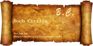 Buch Cirilla névjegykártya
